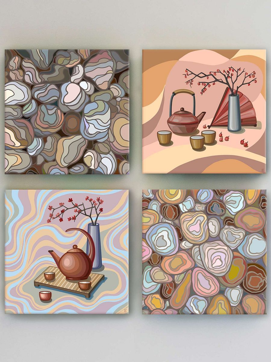 Earthy Canvas Art: Stone Pattern - Stones No. 3 product image (4)