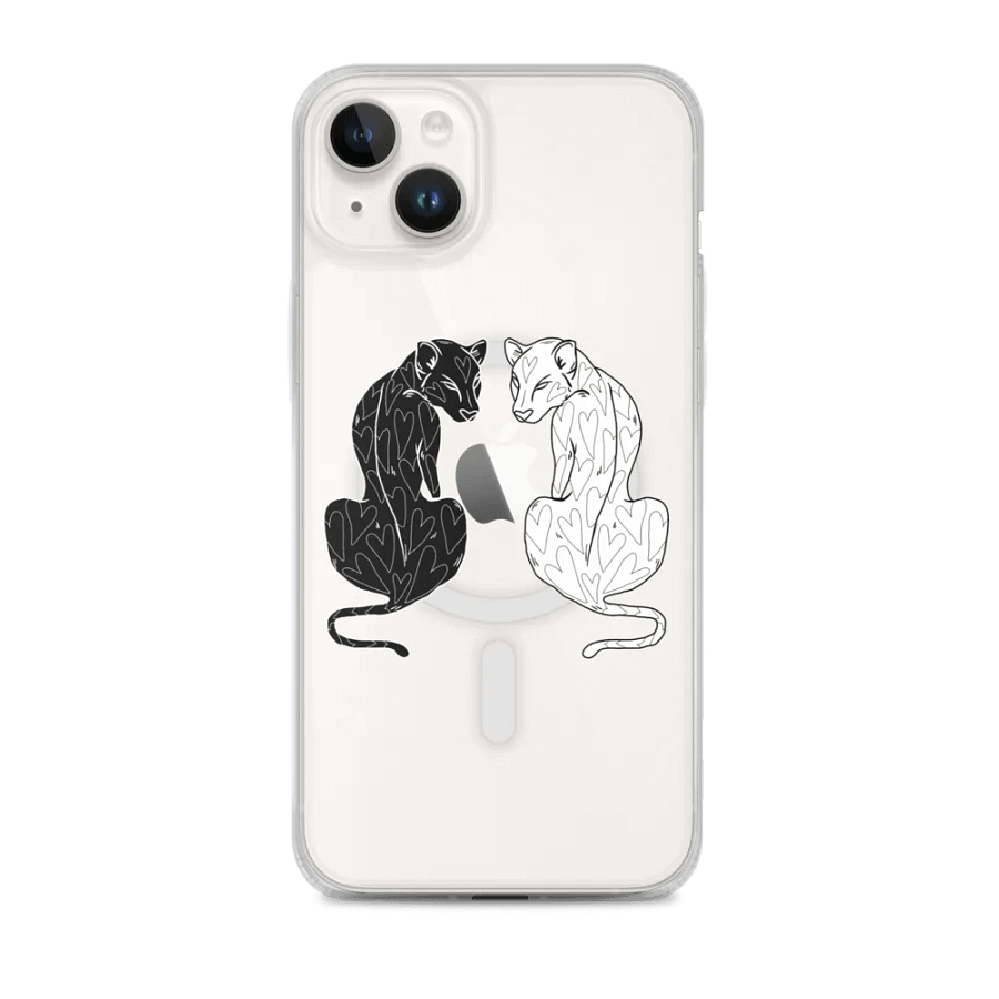 Yin n Yang Leopards Clear Phone Case product image (1)
