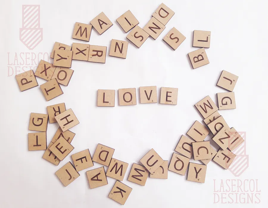 Scrabble tiles Alphabet - Laser Cut Files product image (7)
