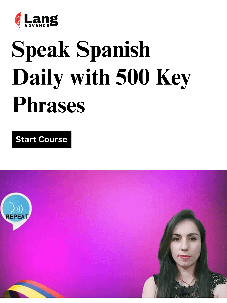 Learn Spanish with 500 super necessary daily life phrases product image (1)