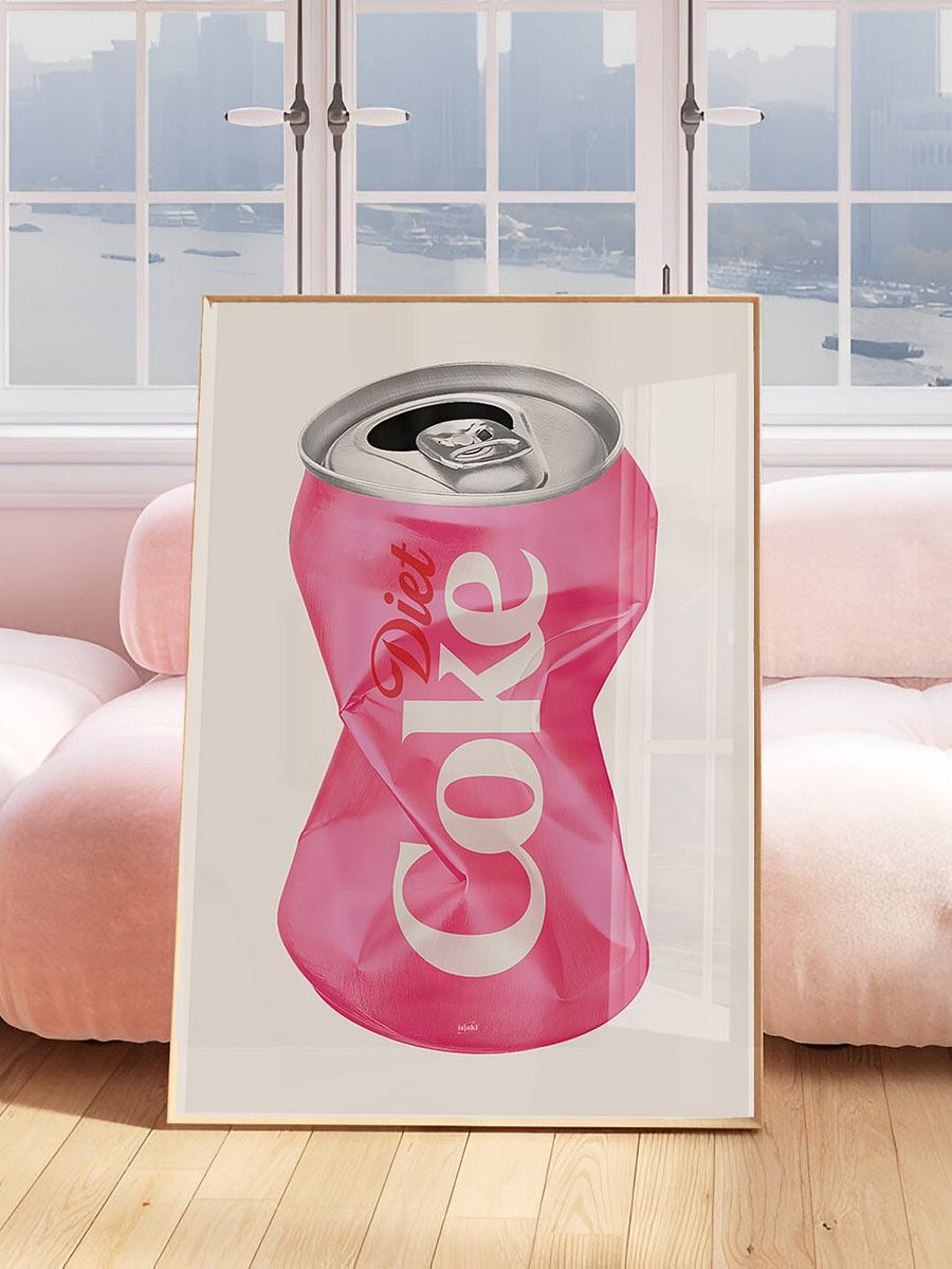 Pink Diet Coke Crushed Can Print product image (1)