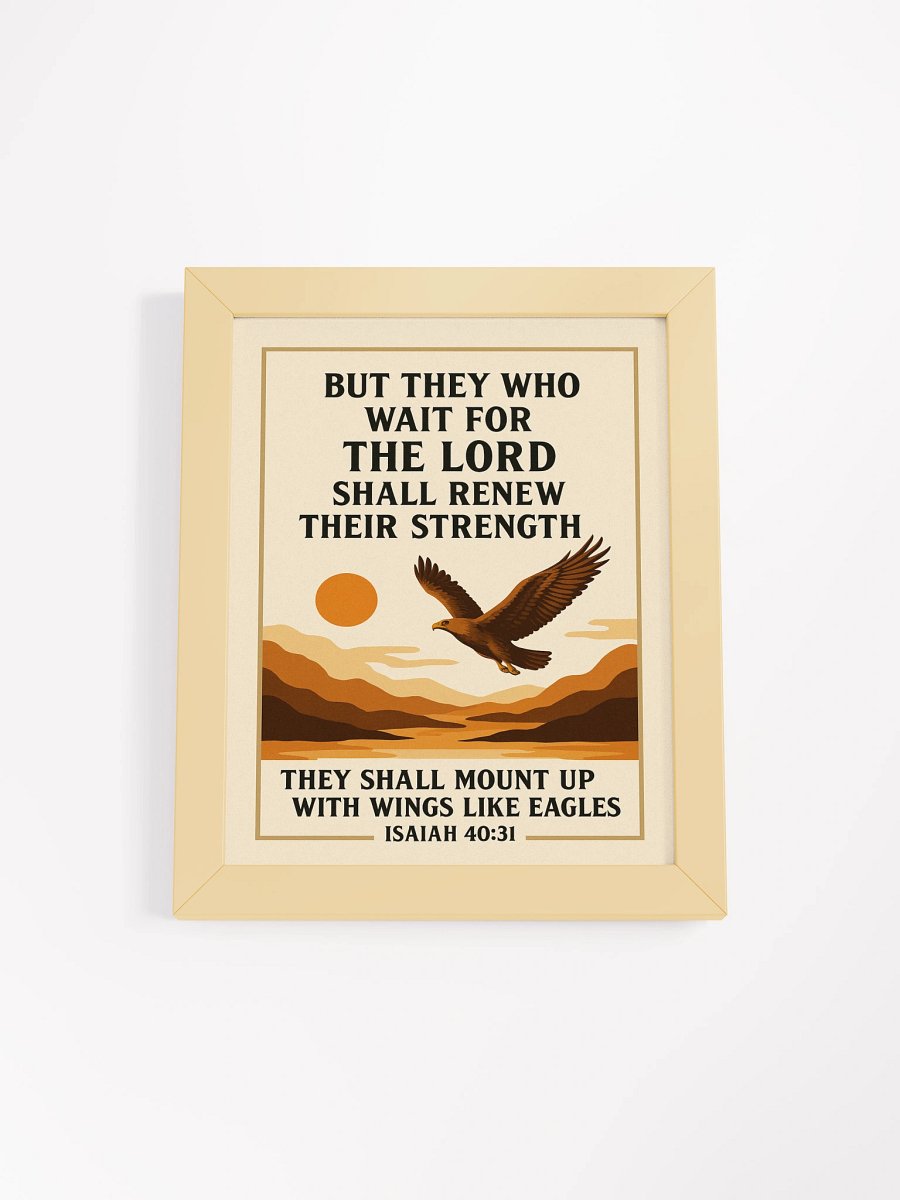 Isaiah 40:31 Wall Art – Christian Scripture Decor | Soar on Wings Like Eagles product image (1)