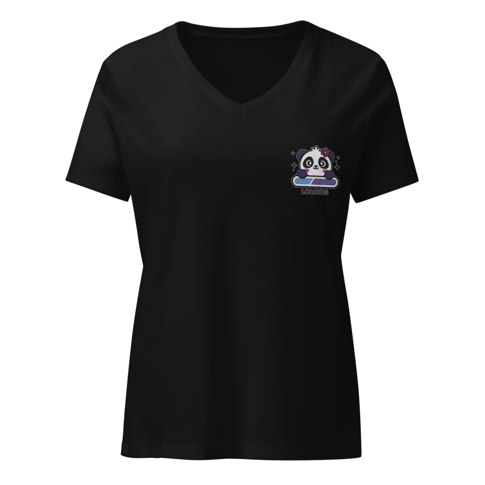 Loading Panda Embroidered V-Neck product image (33)