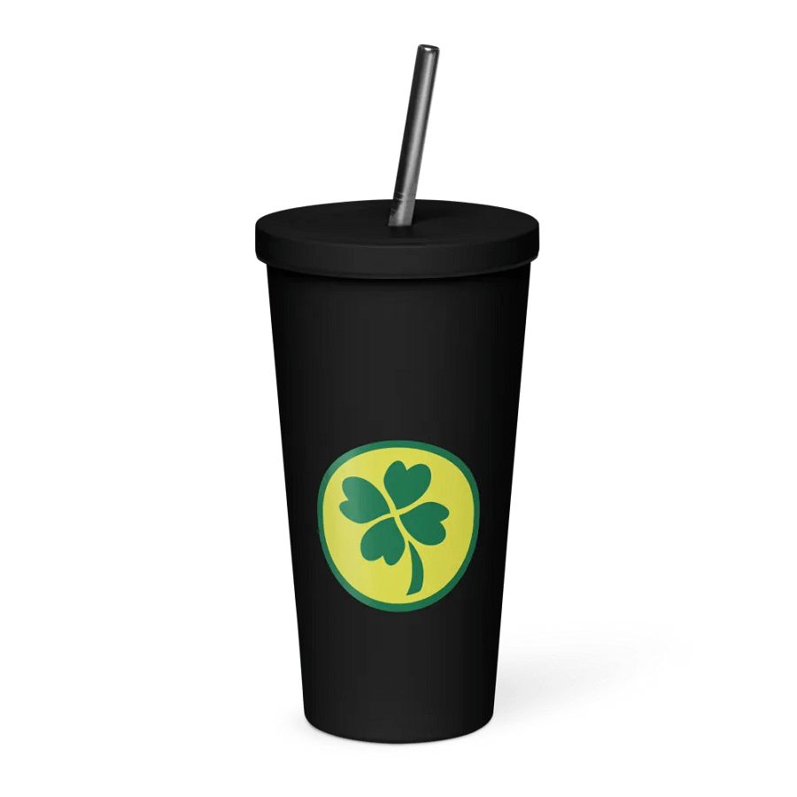 Insulated Tumbler with a Straw (LEAF) product image (1)
