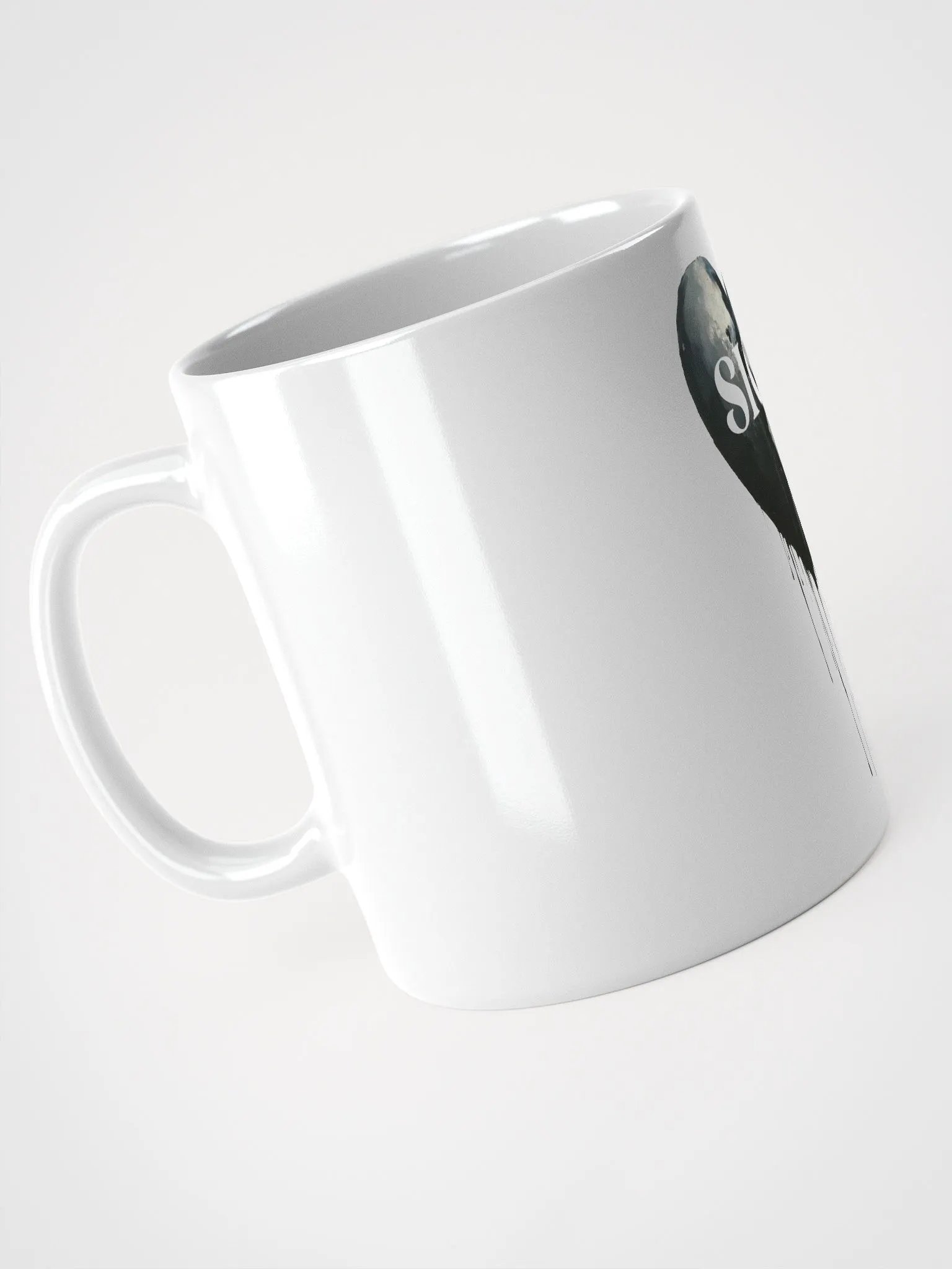 Bleeding Black White Glossy Mug product image (4)