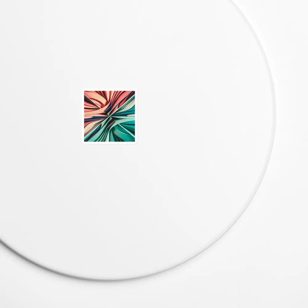 Exclusive Abstract Art Die-Cut Magnet - Vibrant Colours on Brushed Silver product image (7)