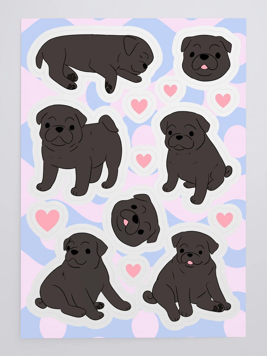Pawsitively Pug-tastic Sticker Sheet product image (4)