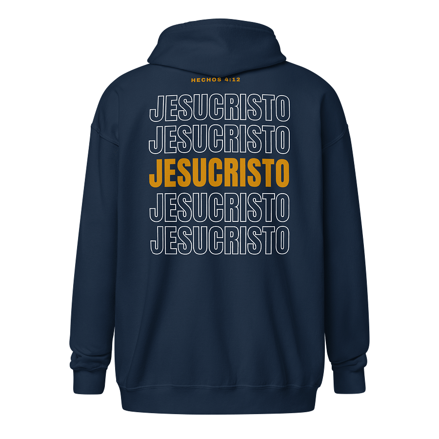 Sudadera Unisex con Capucha y Cremallera | Hechos 4:12 Jesucristo product image (1)