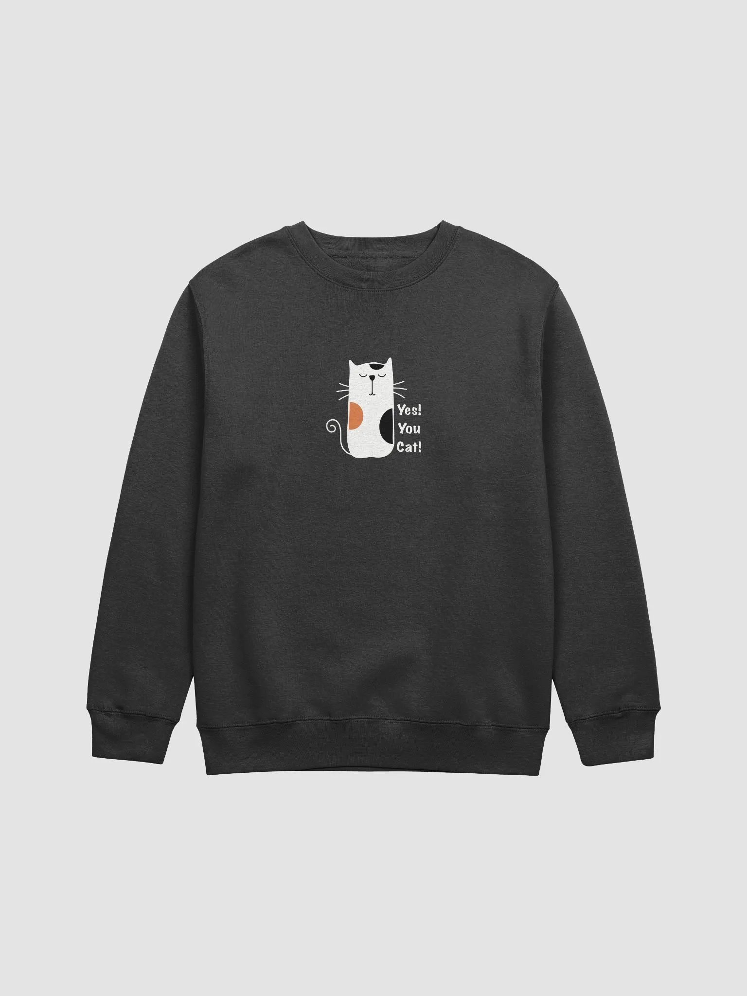 Yes! You Cat! Premium Black crewneck product image (2)