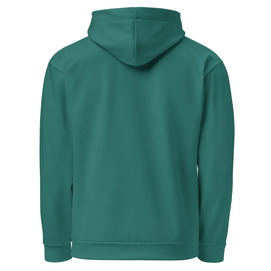 Plain Medium Teal Green True Summer Unisex Recycled Polyester Heavyweight Premium Hoodie by Treasure Pie product image (2)