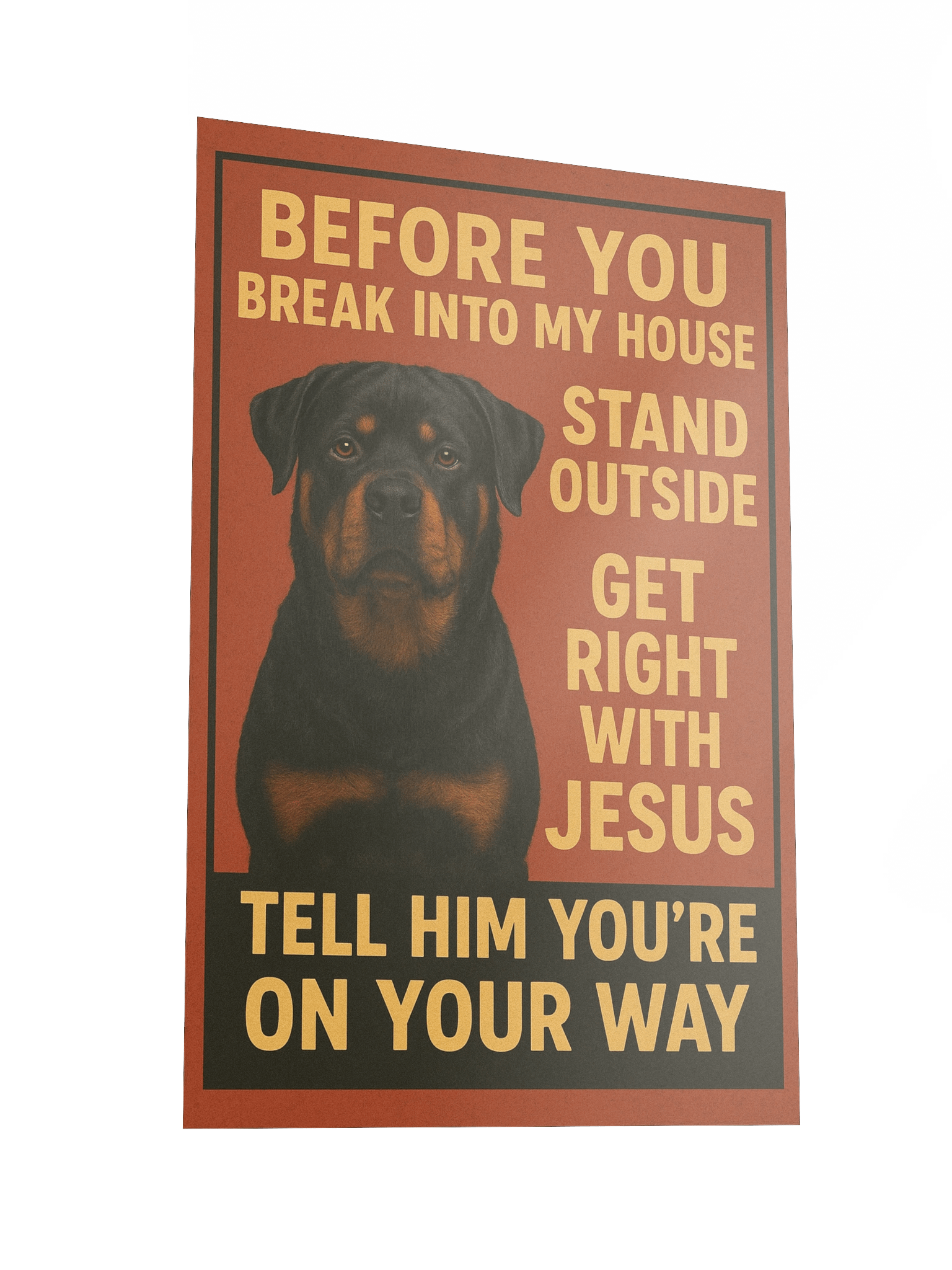Rottweiler Get Right With Jesus - Poster product image (6)