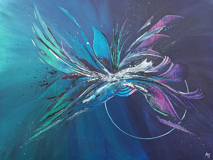 "Cosmic Bloom" Original Acrylic Painting product image (1)