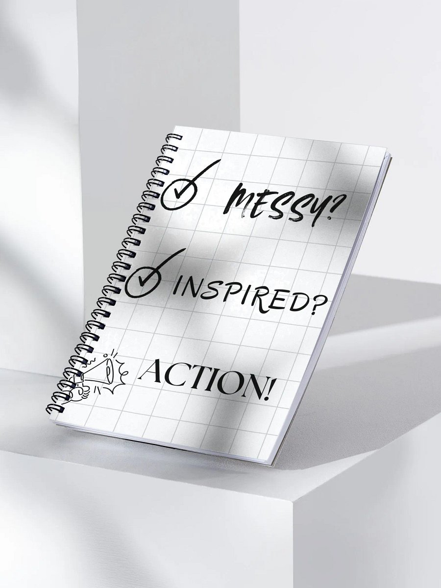 Messy, Inspired Action Spiral Notebook product image (3)
