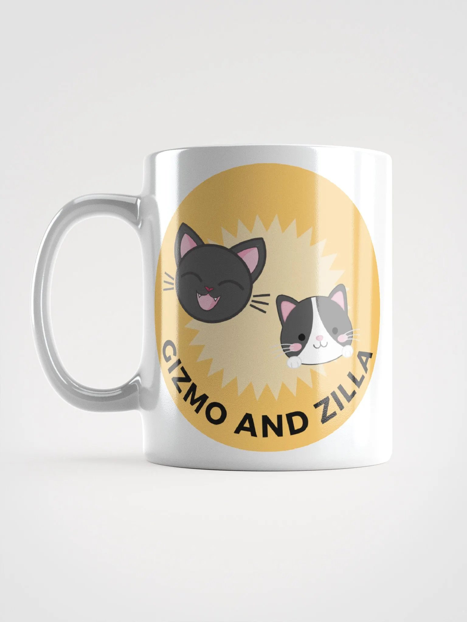 Gizmo and Zilla Smiling Cat Mug product image (6)