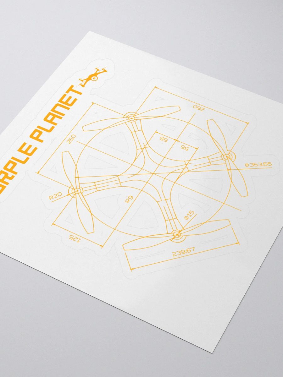 Technical Drone Cutout Sticker product image (3)