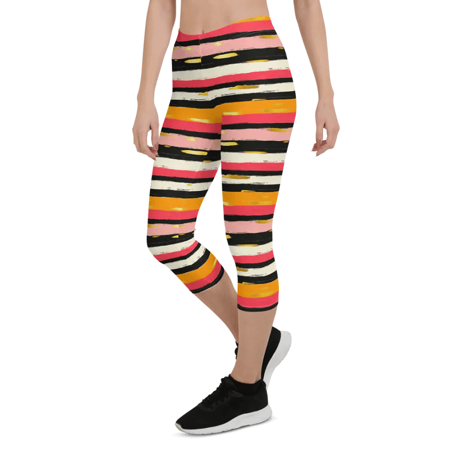 Stripes of Mental Health Capris product image (5)