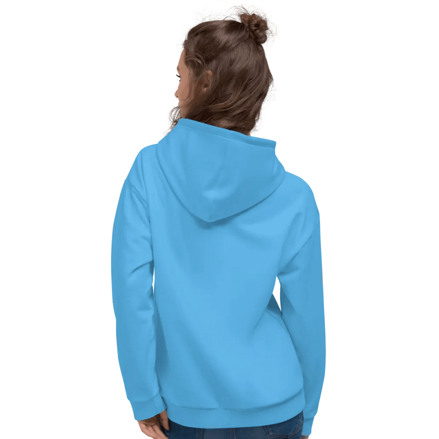 Plain Sky-Blue True Summer Unisex Recycled Polyester Heavyweight Premium Hoodie by Treasure Pie product image (10)
