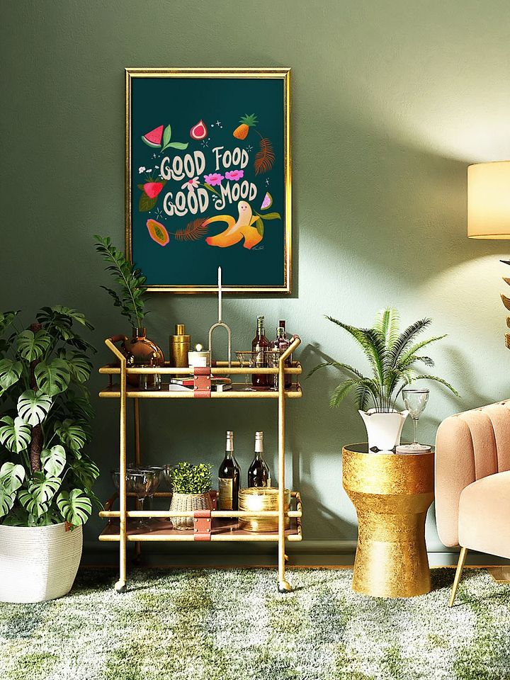 Good Food Good Mood Green • Matte Paper Poster product image (4)