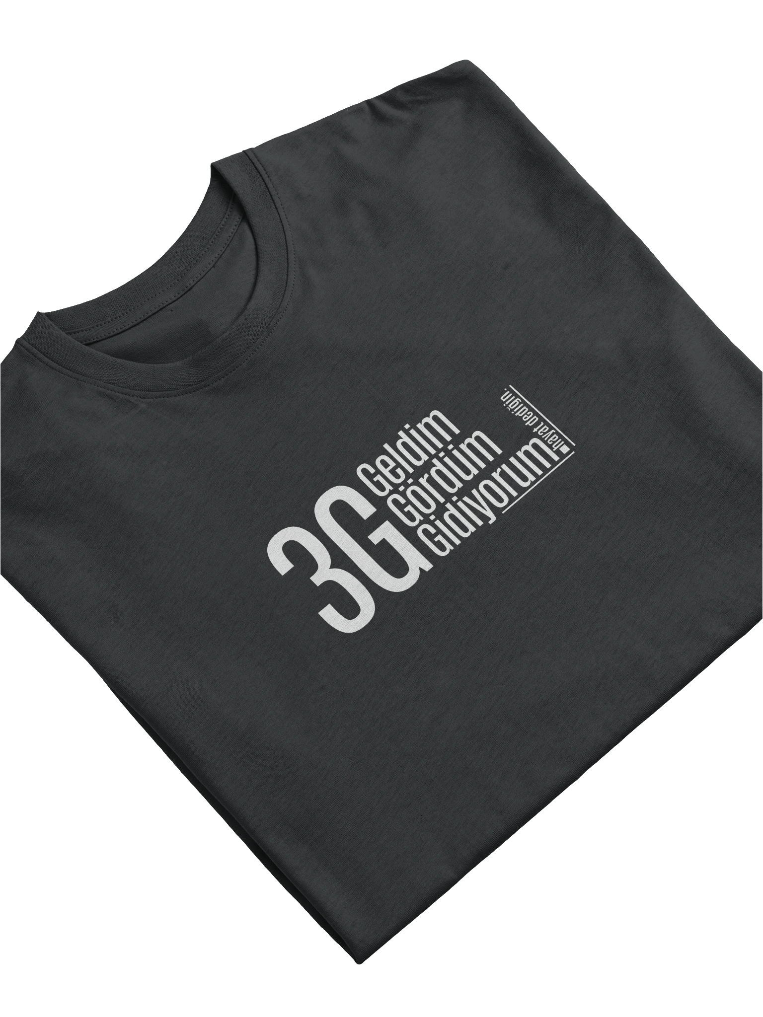 3G Hayat Manifestosu: "Geldim Gördüm Gidiyorum" Tasarımlı Cotton Heritage Premium Heavyweight Tişört product image (11)