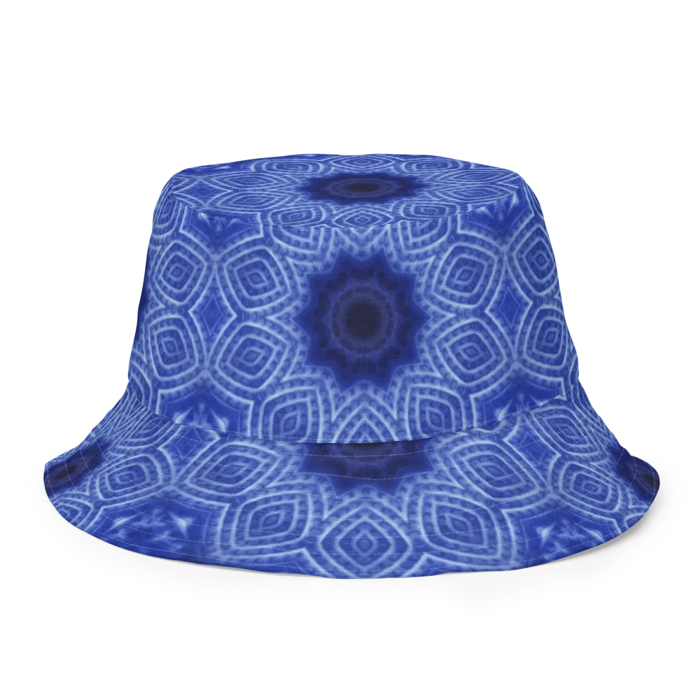 Blue and White Kaleidoscope Buckethat product image (10)