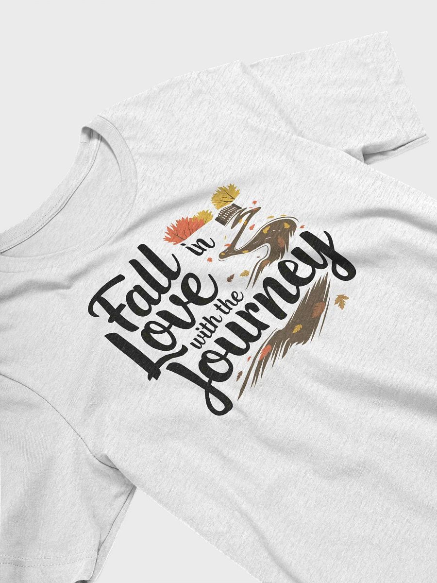 “Fall in Love with the Journey” t-shirt, Autumn-inspired t-shirt, Winding road adventure theme, Inspirational journey shirt, Perfect for fall enthusiasts, Unique gifts for nature lovers, gift idea product image (3)