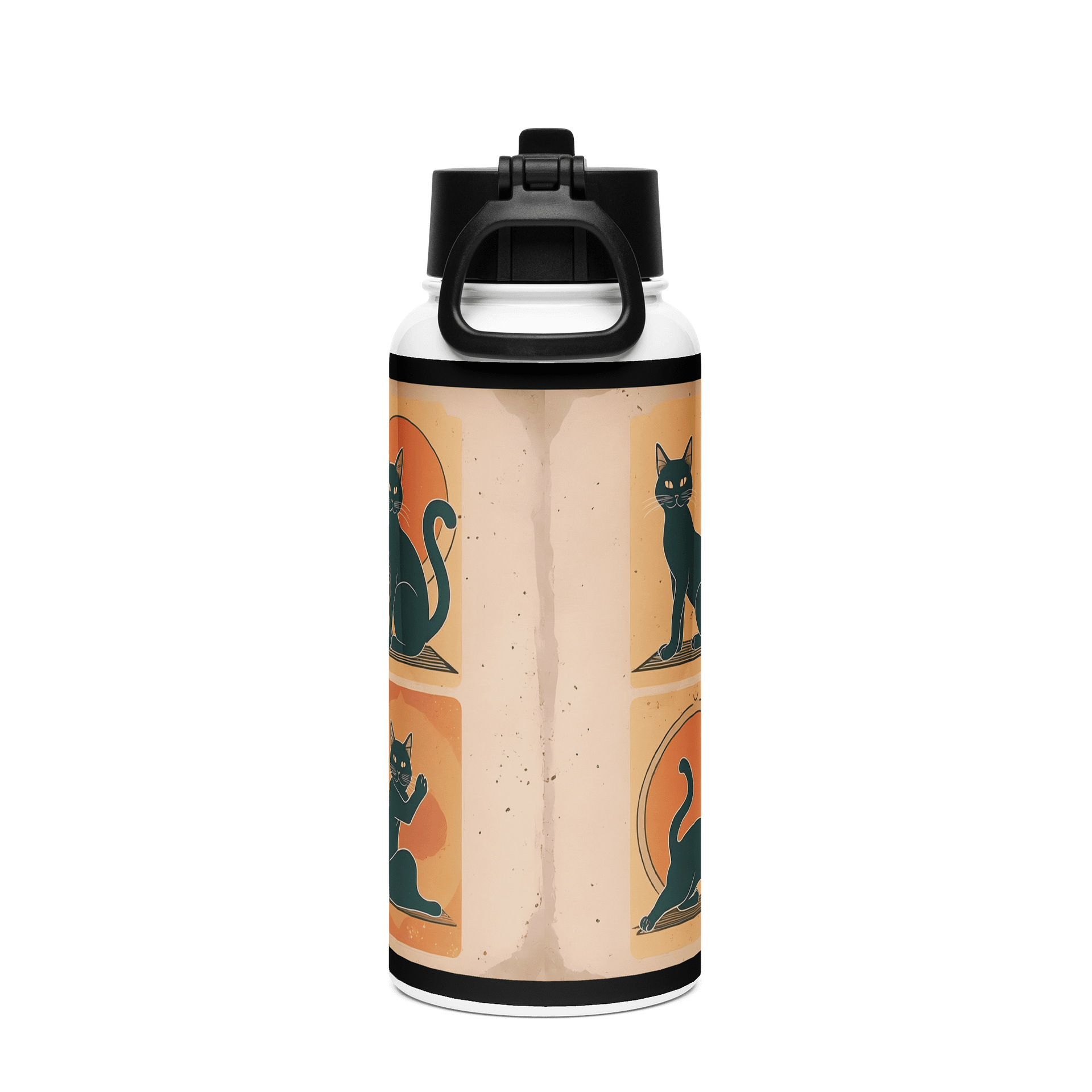 Black Cat Yoga Stainless Steel Bottle product image (2)