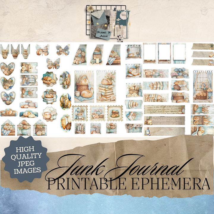 For The Love of Bread - Printable Ephemera Set 2 V3 product image (1)