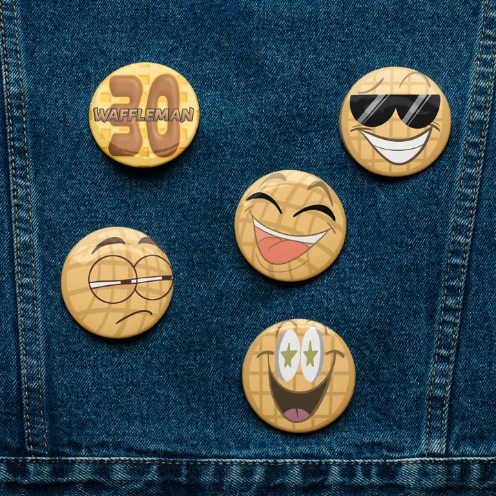 Waffleman Emote Buttons (Series 1) product image (1)