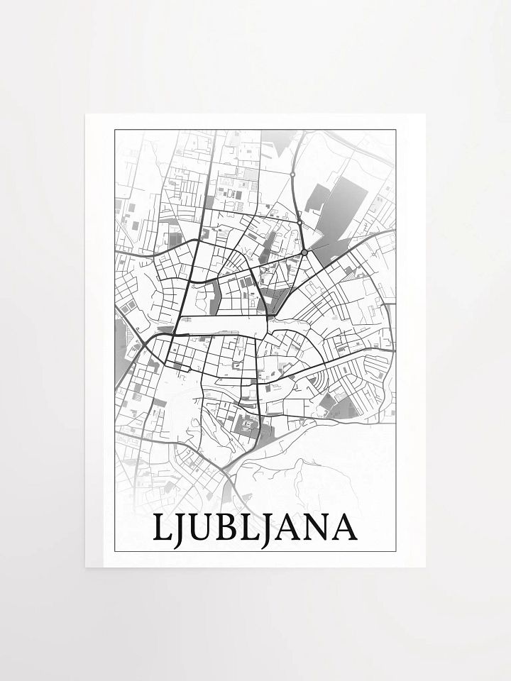 Ljubljana, Slovenia, city map print product image (5)