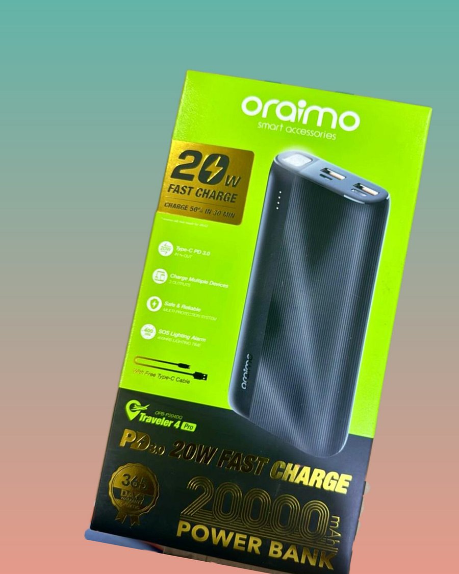 ORAIMO FAST CHARGER POWER BANK 20000mAh product image (1)