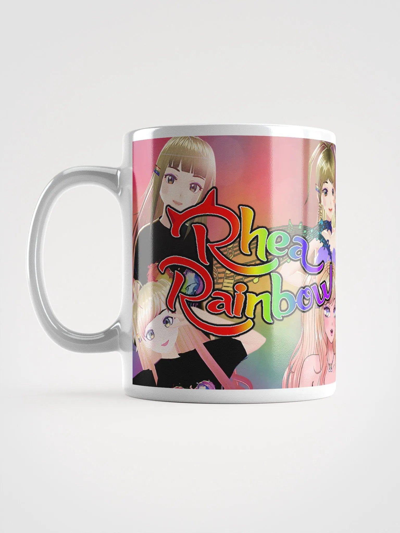 🌈Rhea Rainbow White "POGgression" Glossy Mug! ☕ product image (17)