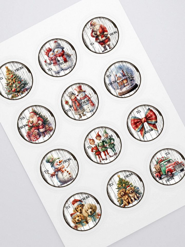 Vintage Style Christmas Gift Stickers product image (2)