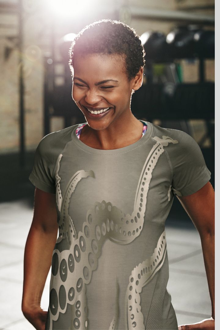 Octopus Tentacles Bronze All Over Print T-shirt product image (1)