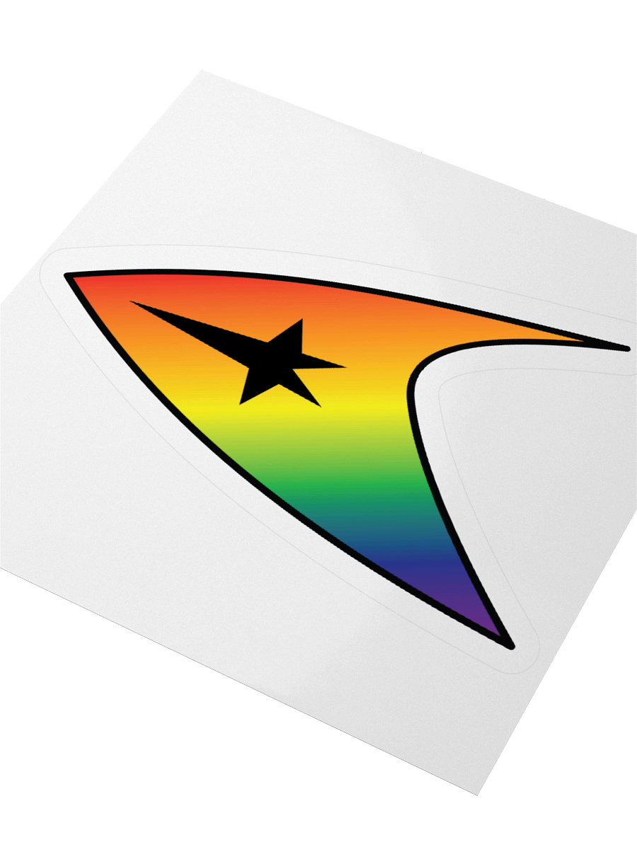 Rainbow Pride Gradient Starfleet Sticker product image (8)