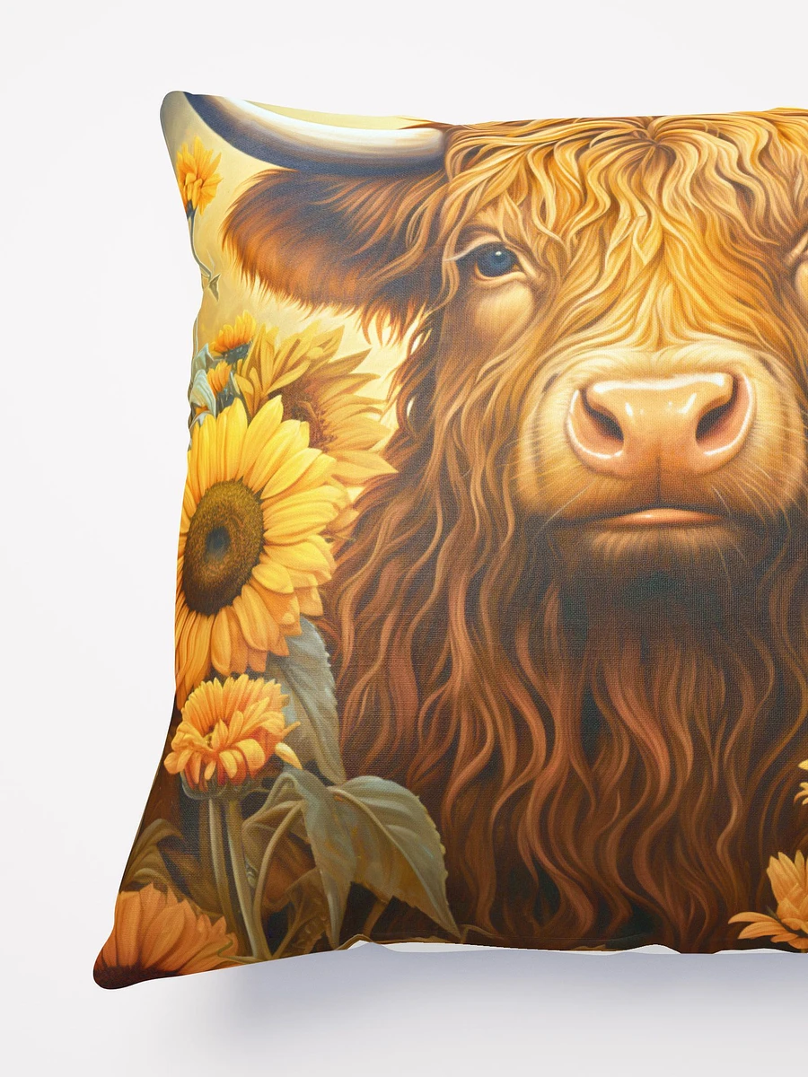 Highland Cow and Sunflowers Pillow product image (4)
