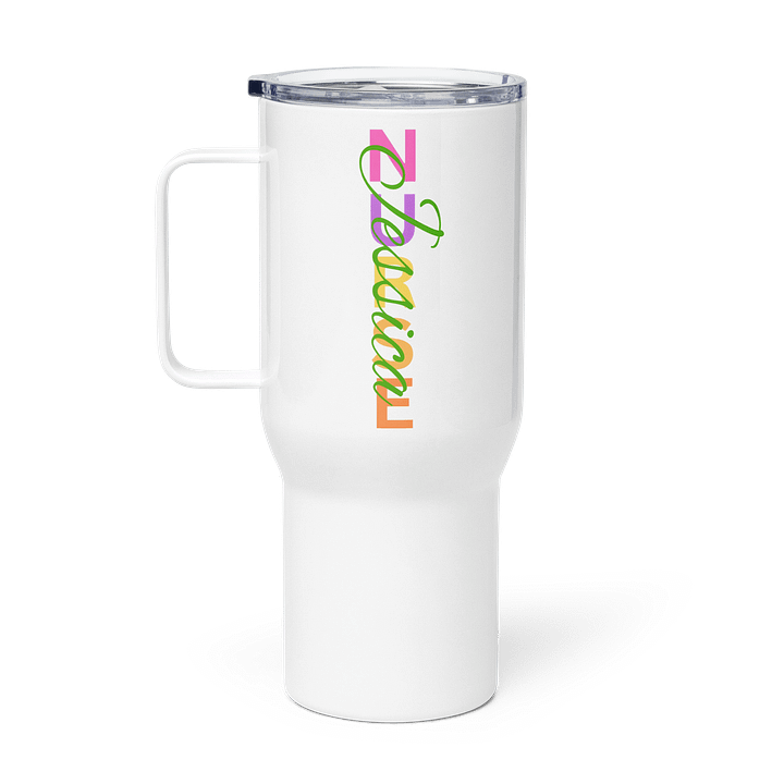Travel Mug with a Handle (Nurse Jessica Lettering) product image (1)