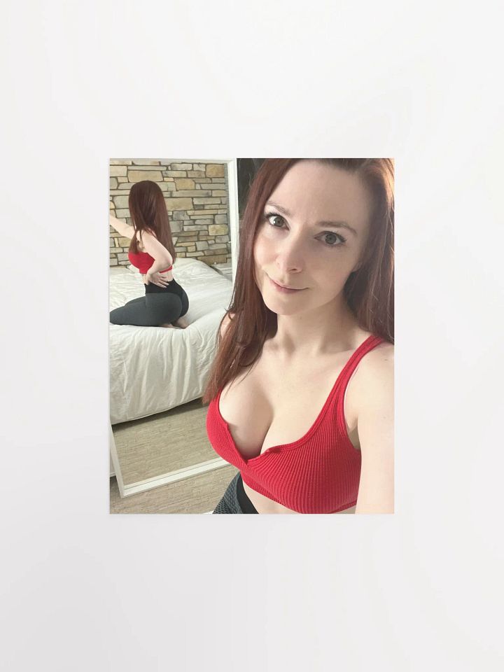 Red Crop Mirror Selfie Print product image (1)