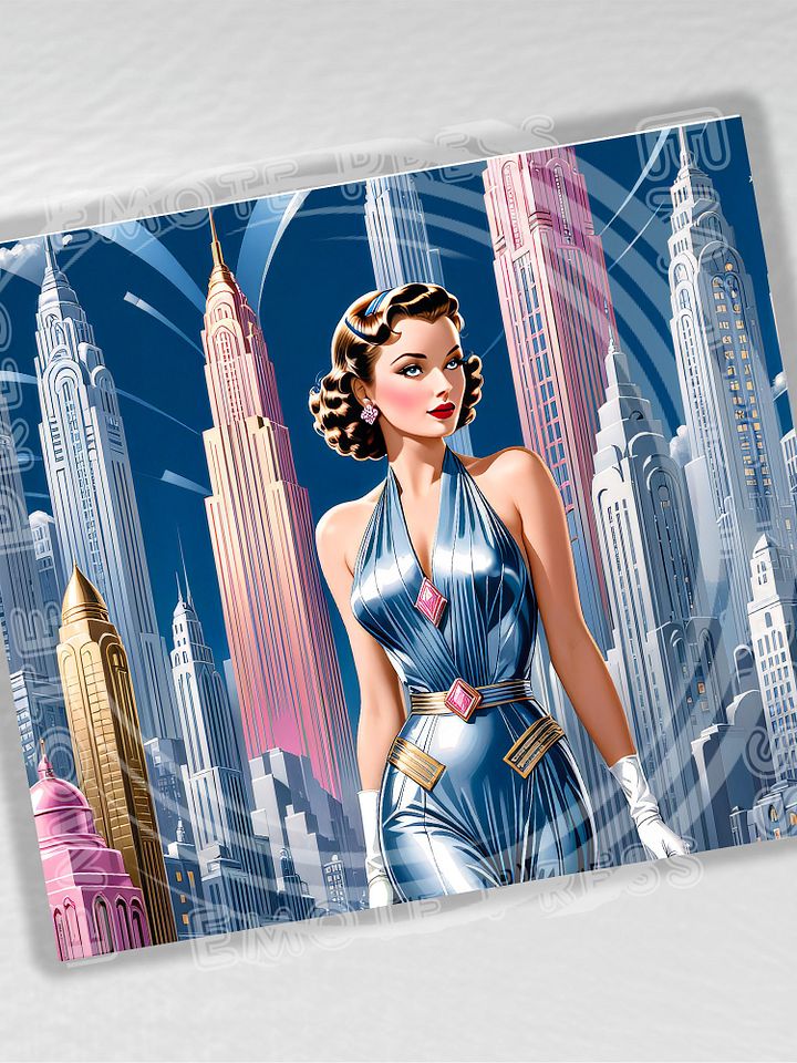 Art Deco Flapper Girl 20 oz Stainless Steel Tumbler - v2 product image (2)