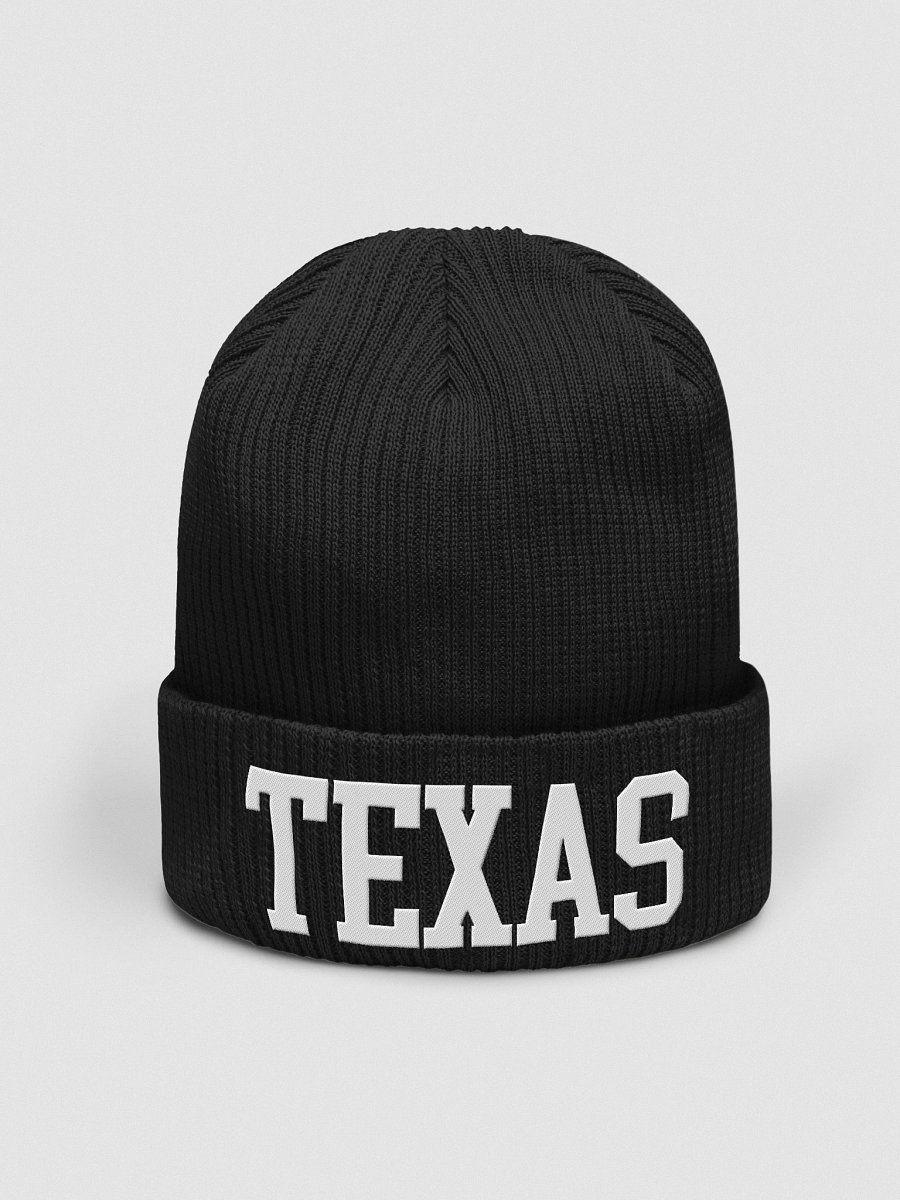 Texas State Organic Ribbed Beanie hat product image (3)