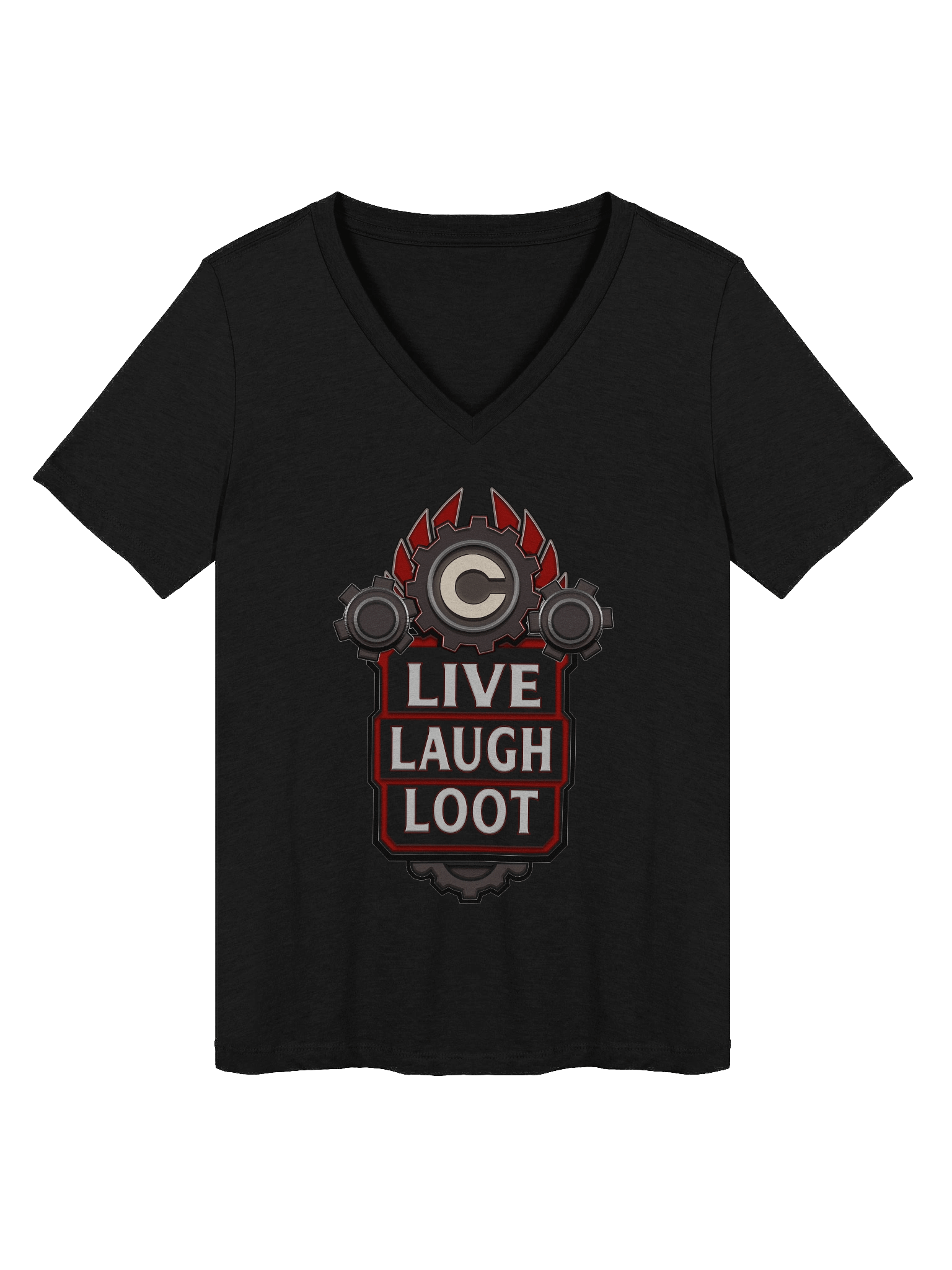Ladies Live Laugh Loot V-Neck Shirt product image (2)
