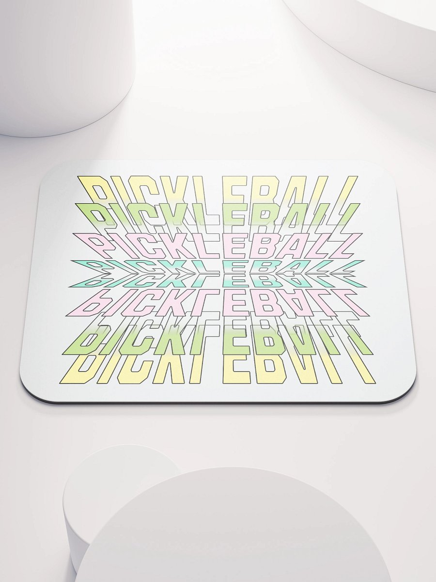 Pickleball Stacked Reflective Mirage Mouse Pad product image (1)