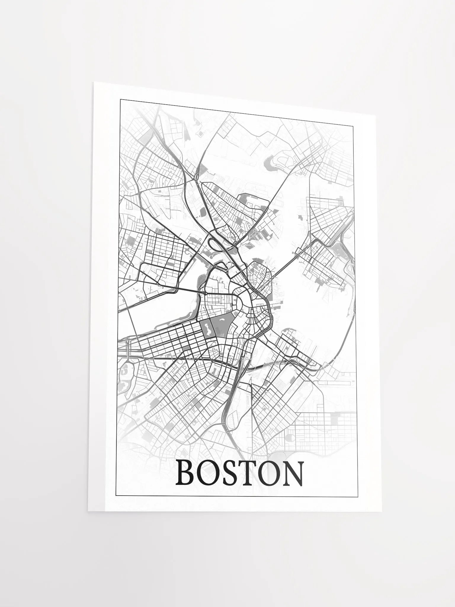 Boston, Massachusetts, USA, city map print product image (13)