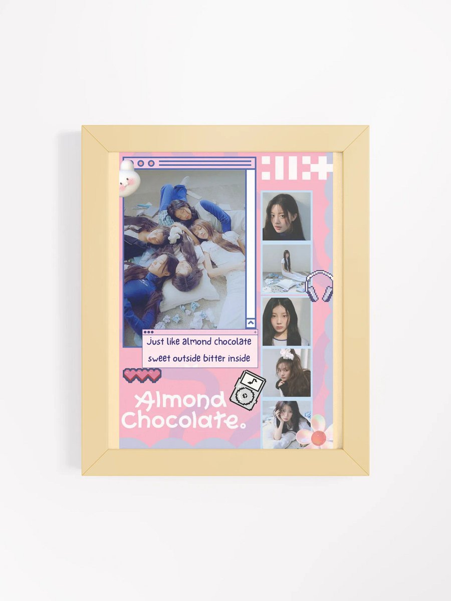 ALMOND CHOCOLATE -ILLIT Collage Framed Poster product image (13)