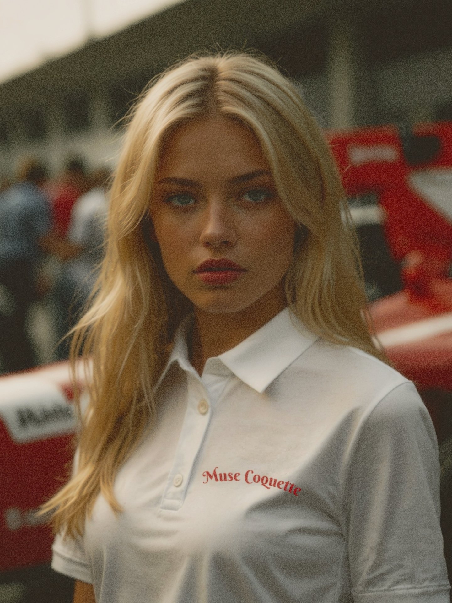 Women's Pique Polo Shirt (red) product image (1)