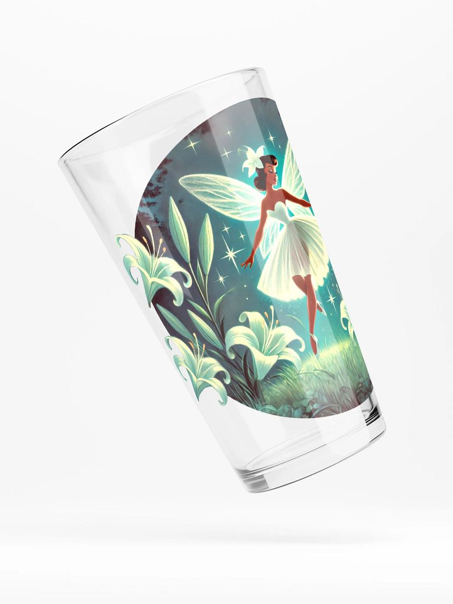 Enchanted Lily Fairy 16 oz Glass -Fairytale Glassware product image (4)