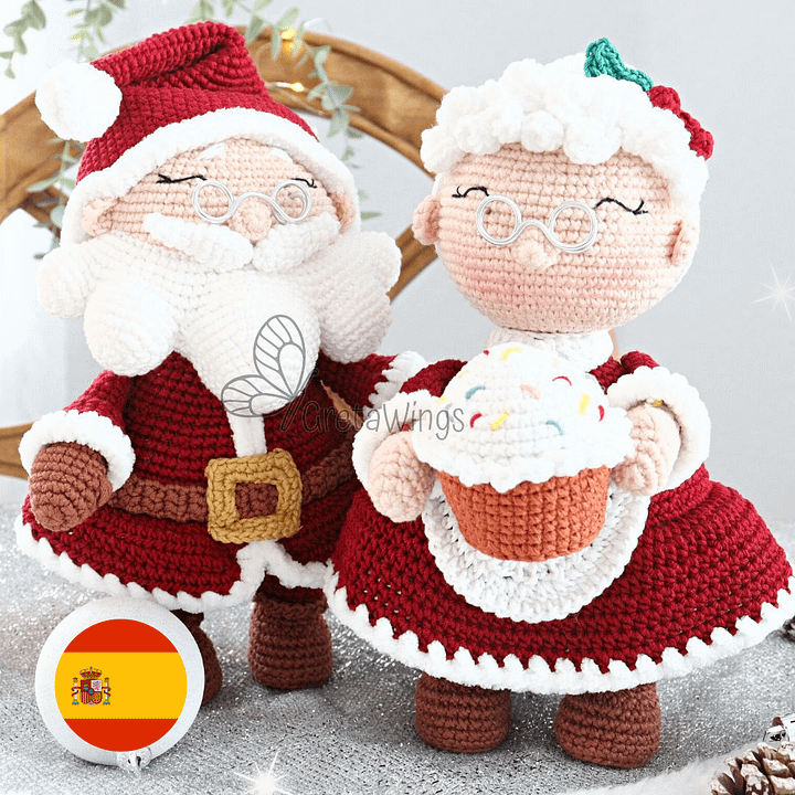 Patrón de amigurumi de Papá Noel y Mamá Noel (Descarga digital) product image (1)