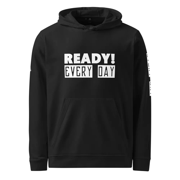 Ready! Every Day - White - Minimal | Fleece Hoodie | Adidas | IronSilkTigerCrane product image (1)