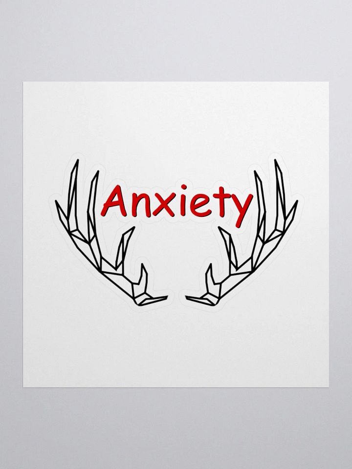 Anxiety sticker - Black & Red product image (1)