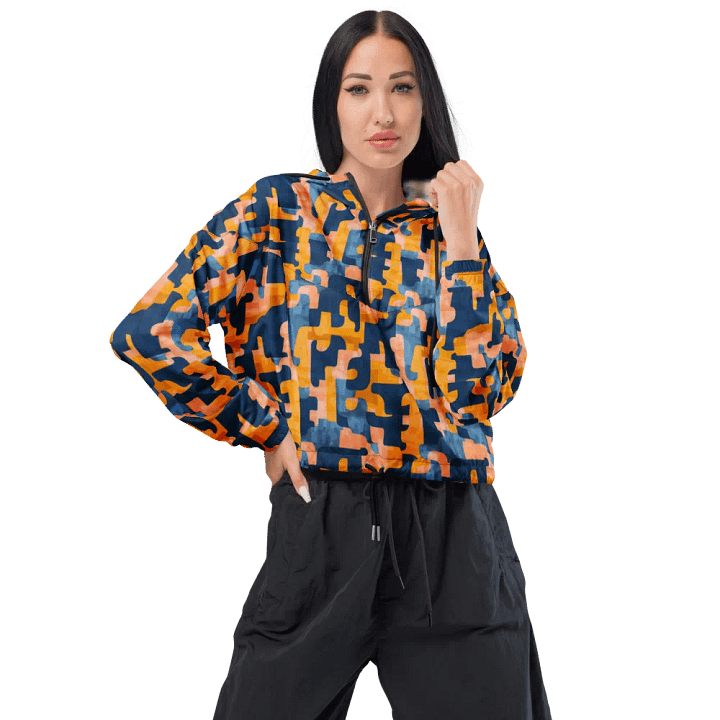 Flowing Shapes | Women's Cropped Windbreaker product image (1)
