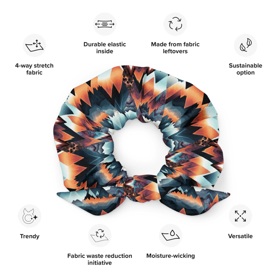 Hair Scrunchie - Modern Rustic Boho Mountain Peaks product image (12)